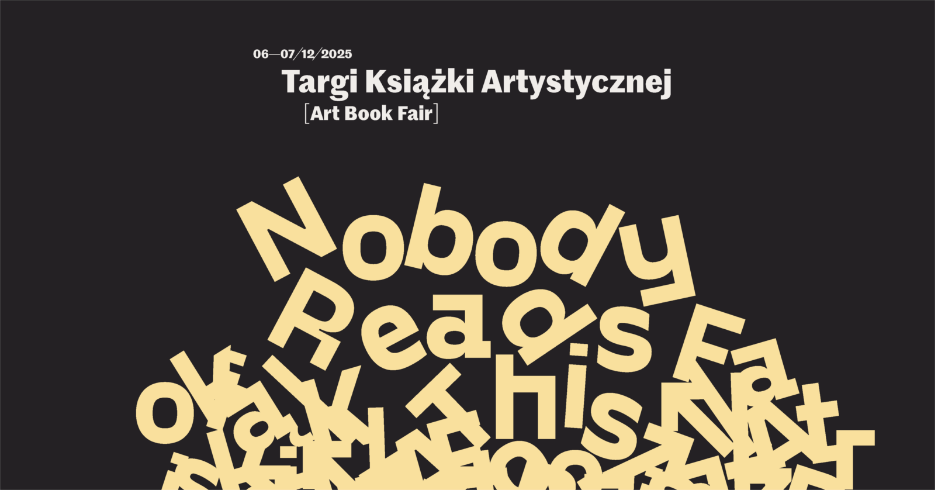 Nobody Reads This -  Targi Książki Artystycznej